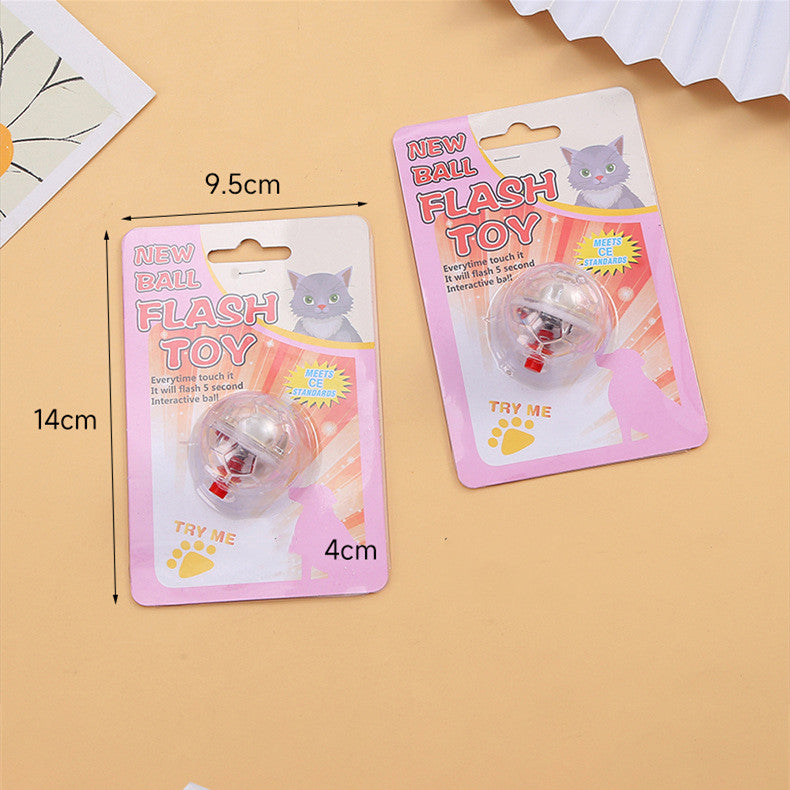 Palla Gioco per Gatti e Cani Nuova Moda Palla di Plastica Trasparente Luminosa Giocattolo Interattivo per Animali Domestici Divertente Palla Luminosa per Addestramento Gatti Prodotti per Animali Domestici