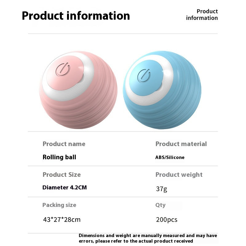Pallina Giocattolo Intelligente per Cani, Giocattolo Interattivo Elettronico per Animali Domestici, Pallina Rimbalzante Automatica con Ricarica USB per Cuccioli, Regalo di Compleanno, Prodotto per Gatti